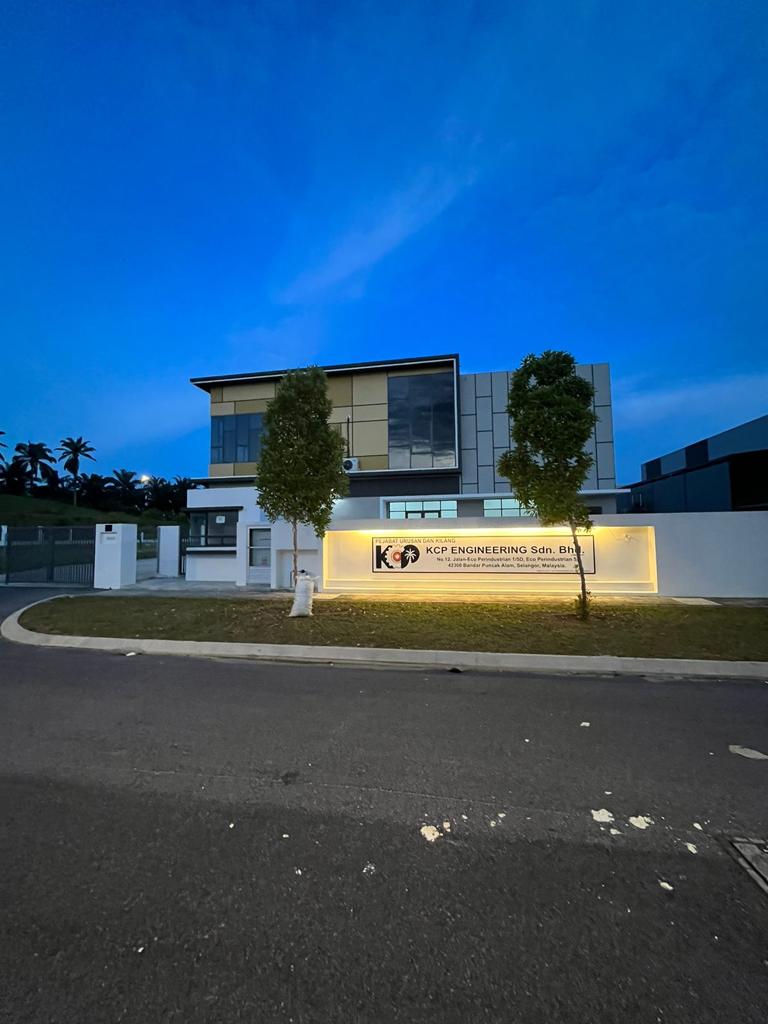 KCP Engineering factory exterior and company signboard in Puncak Alam
